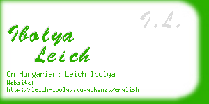 ibolya leich business card